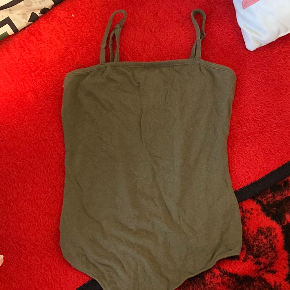 Basic green body suit